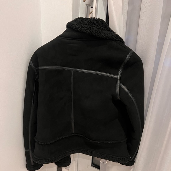 ZARA FLEECE BIKER JACKET - Picture 4 of 5